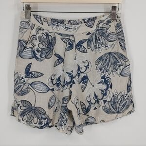 Francesca Bettini Printed Linen Shorts